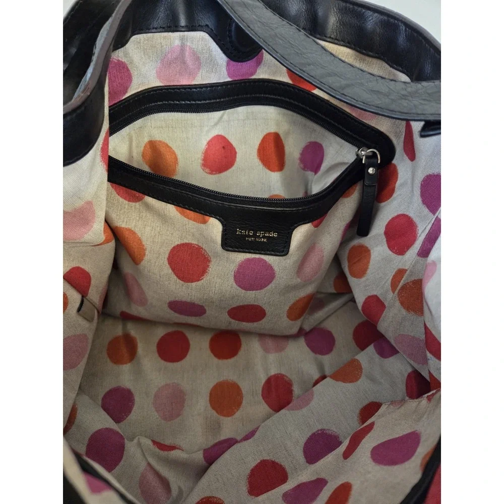 Kate Spade Natia Jamesport Black Pebbled Leather Hobo Bag‎ -Strap Replaced